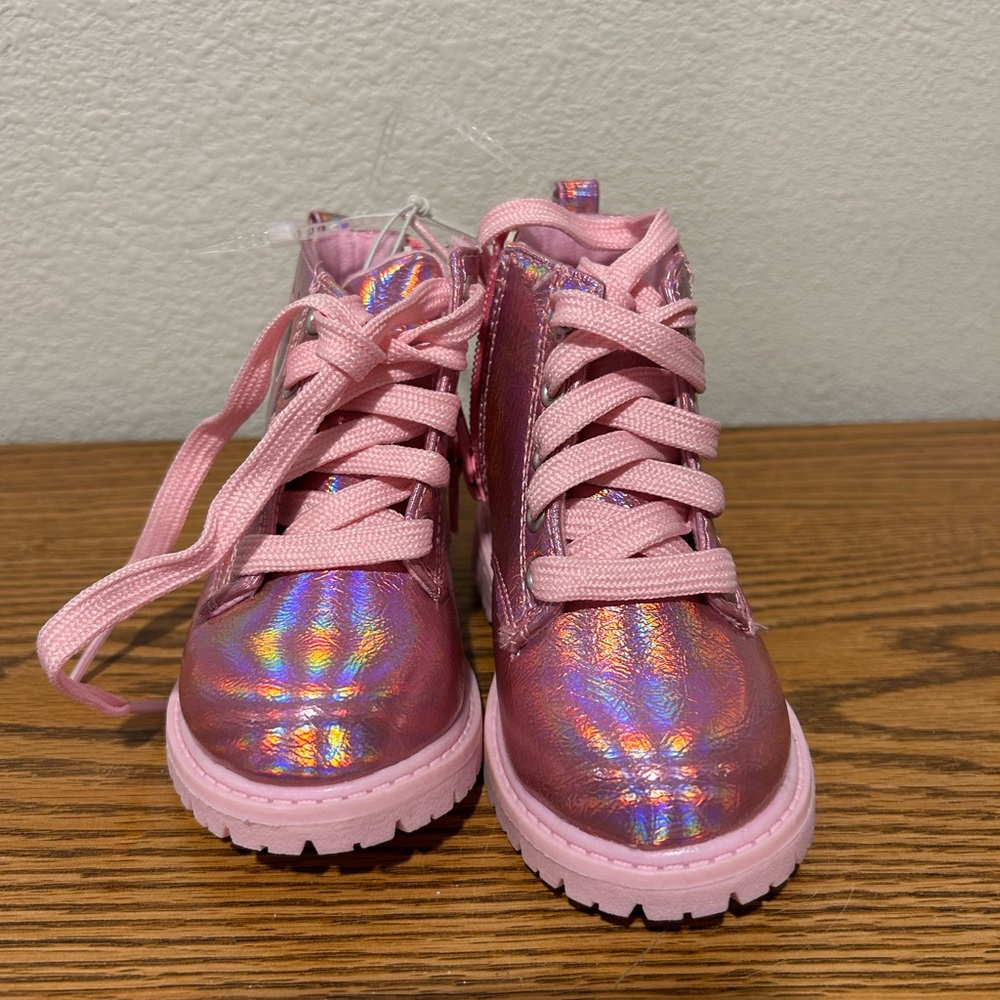 Disney Pink Metallic Minnie Mouse Boots NWOT - Picture 3 of 11